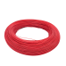 Кабель 28AWG 610M/roll UL 1332 дріт 0.08 мм², мідь луджений ізоляція фторопласт (FEP),  багатожильний, червоний