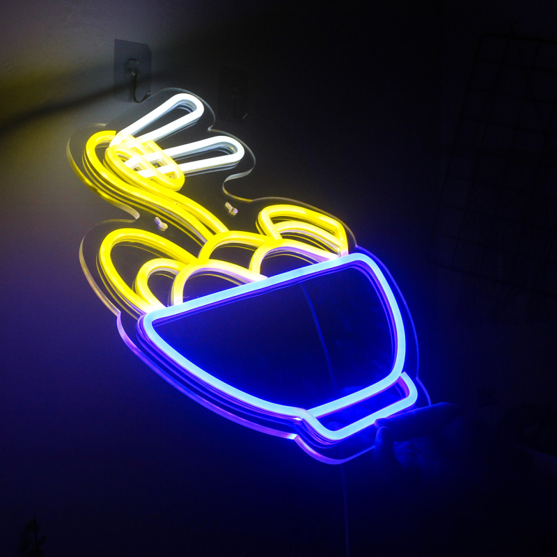 Неонова LED вивіска японська локшина для ресторанів 40x30см