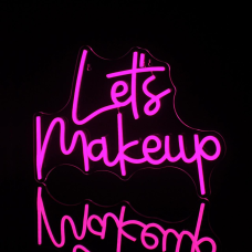 Неонова LED Let“s Makeup для перукарнi, салон краси 32x42 см USB