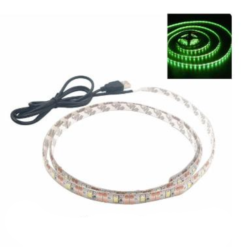 Світлодіодна LED стрічка 4м з живленням від повербанка або USB, зелена