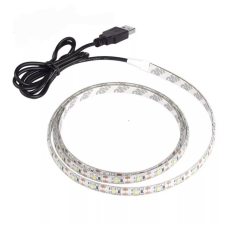 Світлодіодна LED  стрічка 1м 60 LED  з живленням від повербанка або USB (нейтральний білий, Natural White, 5000к)