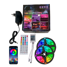 Світлодіодна Led стрічка 20м, Bluetooth, 44 кнопки ,блок живлення 12В, колір RGB 5050, підключення до смартфона, box
