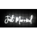 Неонова LED вивіска для Весілля Just Married, 43X14см біла