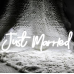 Неонова LED вивіска для Весілля Just Married, 43X14см біла