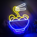 Неонова LED вивіска японська локшина для ресторанів 40x30см