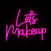 Неонова LED Let“s Makeup для перукарнi, салон краси 32x42 см USB