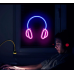 Неонова LED вивіска навушники DJ, для караоке клубу 28 x 27см