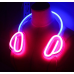 Неонова LED вивіска навушники DJ, для караоке клубу 28 x 27см