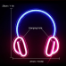 Неонова LED вивіска навушники DJ, для караоке клубу 28 x 27см