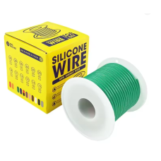 Кабель 22AWG 30m дріт 0.3 мм², мідь , луджений у силіконовій ізоляції, 1м, багатожильний зелений