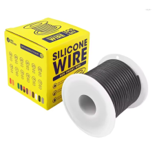 Кабель 24AWG 50m дріт 0.2 мм², мідь , луджений у силіконовій ізоляції, багатожильний чорний