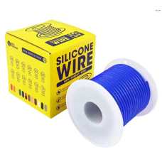 Кабель 24AWG 50m дріт 0.2 мм², мідь , луджений у силіконовій ізоляції, багатожильний синій