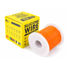 Кабель 28AWG 50m силиконовый 0.08 мм², медь луженый изоляция  силиконовый , многожильный, помаранчевий