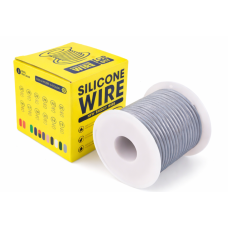 Кабель 26AWG 50m провод 0.15 мм², медь , луженый в силиконовой изоляции,  многожильный, Серый