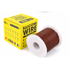 Кабель 26AWG 50m провод 0.15 мм², медь , луженый в силиконовой изоляции,  многожильный, Коричневый