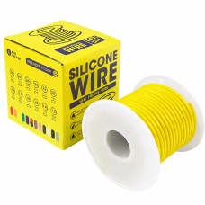 Кабель 22AWG 30m провод 0.3 мм², медь , луженый в силиконовой изоляции, многожильный, 0,01 Желтый