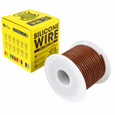 Кабель 22AWG 30m провод 0.3 мм², медь , луженый в силиконовой изоляции, многожильный, 0,01 Коричневый