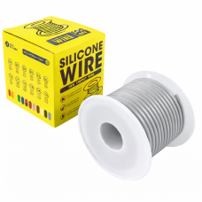 Кабель 22AWG 30m провод 0.3 мм², медь , луженый в силиконовой изоляции, многожильный, 0,01 Серый