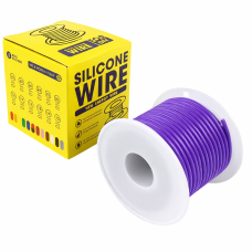 Кабель 24AWG 50m провод 0.2 мм², медь луженый  в силиконовой изоляции, многожильный, 0.001 Фиолтовый