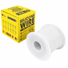 Кабель 30AWG 100m силиконовый 0.055 мм², медь луженый изоляция  силиконовый , многожильный 0.001, Білий