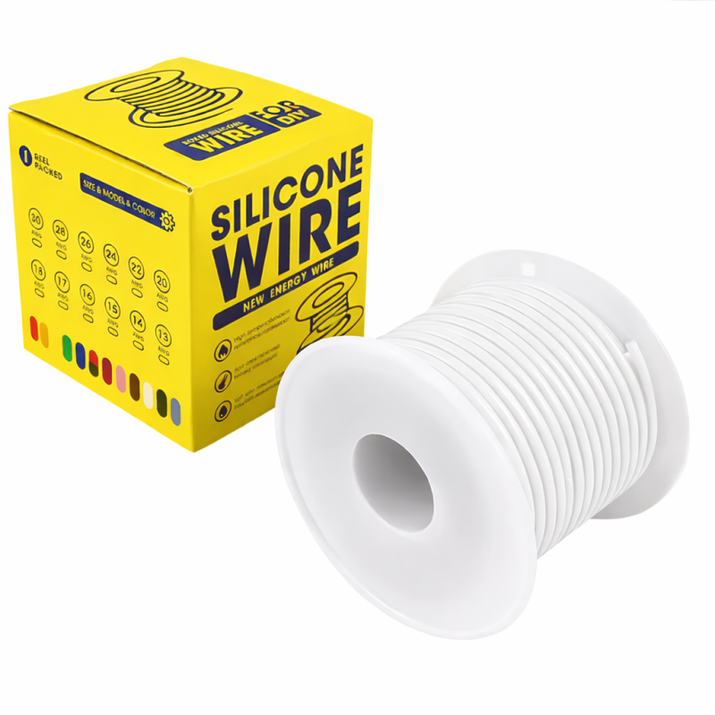 Кабель 30AWG 100m силиконовый 0.055 мм², медь луженый изоляция  силиконовый , многожильный 0.001, Білий