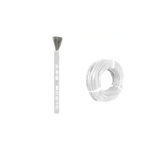 Кабель 28 AWG, 1500 м, провід 0,08 мм², мідь, луджений, у силіконовій ізоляції, 1 м, багатожильний, білий